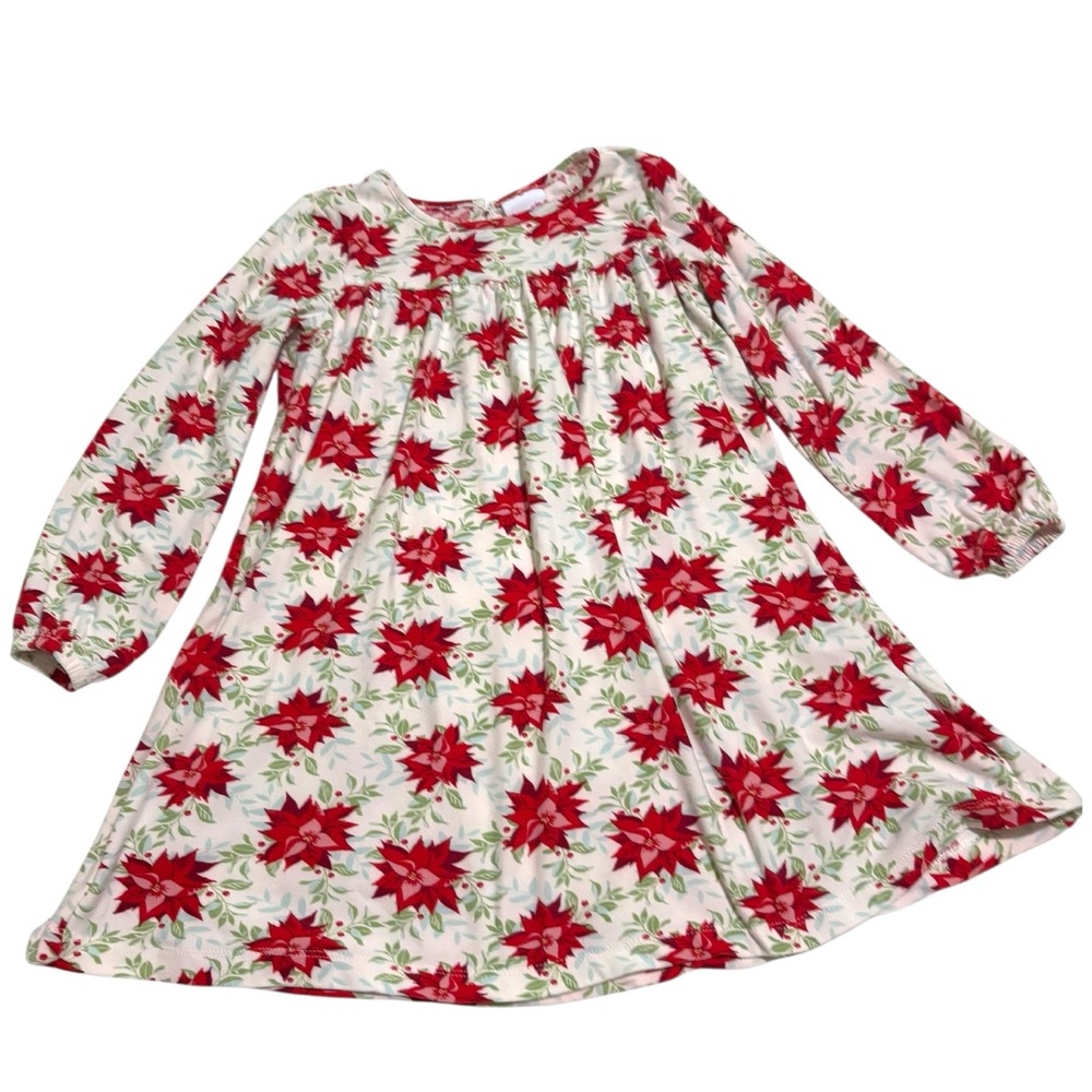 Nannette Kids Girl’s Poinsetta Holiday Dress Size 5